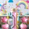 Unicorn Balloons Unicorn Birthday Party Decorations for Girls Foil Balloons Set Macaron and Rainbow Balloon Wedding Baby Shower Party Supplie (number 1)